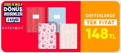 Paperora Defterlerde  Tek Fiyat 148 TL