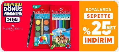 Faber-Castell Boyalarda Sepette %25 Net İndirim