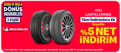 Seçili Michelin Lastiklerde 300 TL Üzeri Sepette %5 indirim