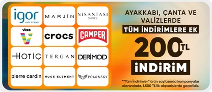 Ayakkabı & Çanta & Valiz Festivalinde Tüm İndirimlere Ek sepette 1.500 TL'ye 200 TL indirim