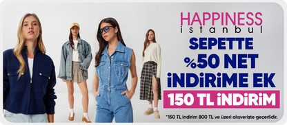 Sepette %50 net indirime ek  150 TL indirim