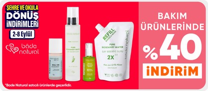 Bade Natural ürünlerinde %40 indirim