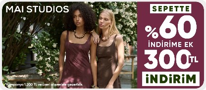 Sepette %60 indirime ek  1.200 TL'ye 300 TL indirim