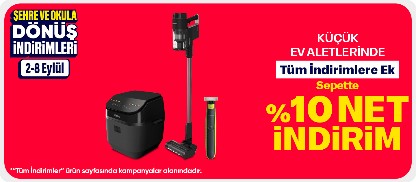 Küçük Ev Aletlerinde Sepette 10% İndirim Fırsatı