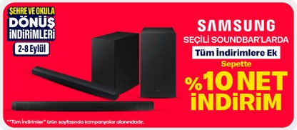 Seçili Samsung Soundbarlarda %10 Sepet İndirimi