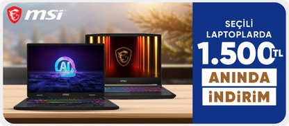 MSI Laptoplarda 1.500 TL Kupon