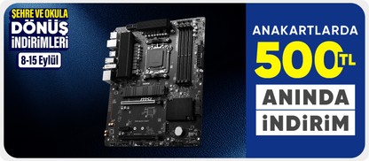 Anakartlarda  500 TL anında indirim