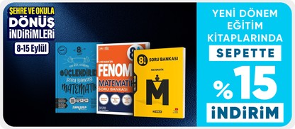 Yeni dönem eğitim kitaplarında  sepette %15 indirim