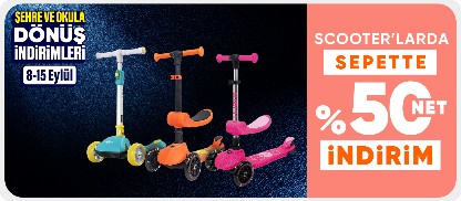 Scooterlarda %50 İndirim Sepette Net %50 İndirim
