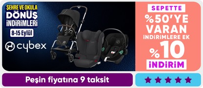 Cybex Bebek Araç Gereçlerinde Sepette %50 ye Varan İndirim Ek %10 İndirim