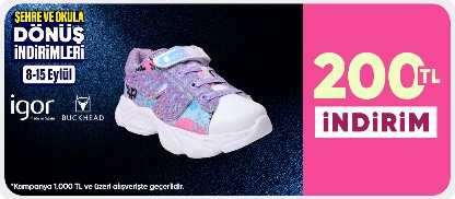 "Igor & Buckhead	1200 TL'ye 300 TL İndirim"