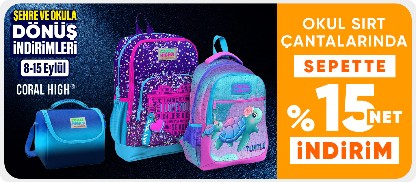 Coral High Okul Sırt Çantalarında  Sepette Net %15 İndirim