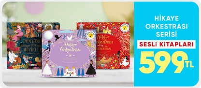 Hikaye orkestrası serisi  sesli kitaplarda  599 TL