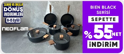Neoflam Bien Black Serisi Sepette Net %55 İndirim	