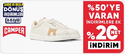 "Camper ürünlerinde %50'ye varan indirim"