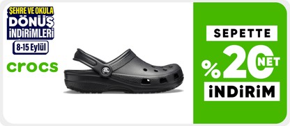"Crocs Sepette %20 net indirim"
