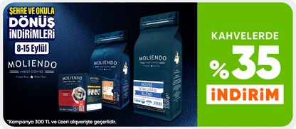 Kahvelerde  %35 indirim*