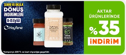 Aktar ürünlerinde  %35 indirim*