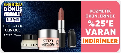 Kozmetik ürünlerinde  %25'e varan indirimler