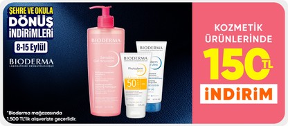 Kozmetik ürünlerinde 150 TL indirim*