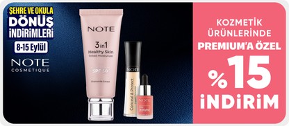 Kozmetik ürünlerinde  Premium'a özel %15 indirim
