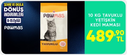 10 kg Tavuklu Yetişkin Kedi Maması  489,90 TL