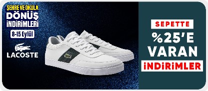 "Lacoste	Sepette %25'e varan indirim"