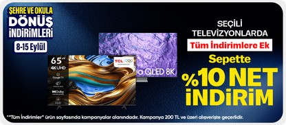 Seçili Televizyonlarda %10 Sepet İndirimi