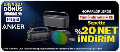 Anker Hoparlörlerde Sepette %20 İndirim
