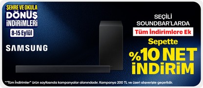 Seçili Samsung Soundbarlarda %10 Sepet İndirimi