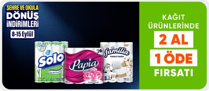 Kağıt ürünlerinde 2 al 1 öde fırsatı