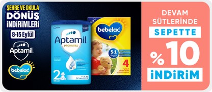 Aptamil ve Bebelac Devam Sütlerinde Sepette %10 İndirim
