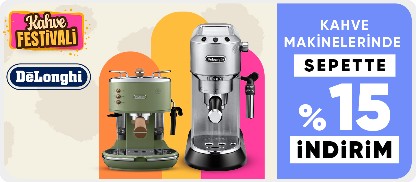 Delonghi Kahve Makinelerinde %15 Sepette İndirim
