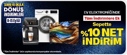 Ev elektroniğinde sepette %10 net indirim 
