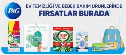 Ev temizliği ve bebek bakım ürünlerinde  fırsatlar burada