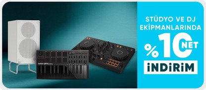 Stüdyo ve DJ ekipmanlarında  %10 net indirim