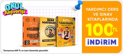 Yardımcı ders ve sınav kitaplarında 100 TL indirim*