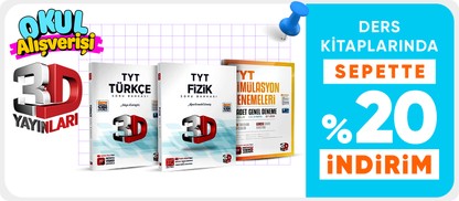 Ders kitaplarında sepette %20 indirim