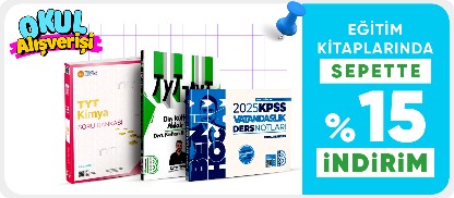 Eğitim Kitaplarında Sepette %15 İndirim