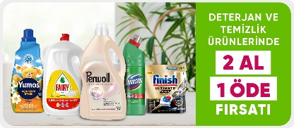 Deterjan ve temizlik ürünlerinde  2 al 1 öde fırsatı