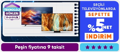 Seçili Televizyonlarda Sepette %5 Net İndirim!