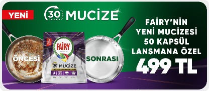 Lansmana özel 50 Yıkama  yeni Mucize Bulaşık Makinesi Deterjanı 499,90 TL