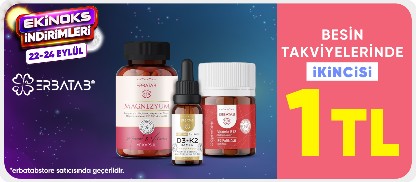 erbatabstore Satıcılı Besin takviyelerinde 2.si 1 TL 