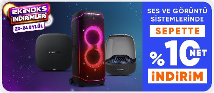 Ses ve Görüntü Sistemlerinde Sepette %10 Net İndirim!