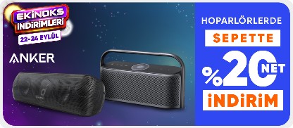 Anker Hoparlörlerde Sepette %20 net İndirim