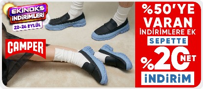Camper Türkiye ürünlerinde %50'ye varan indirime ek sepette %20 net indirim