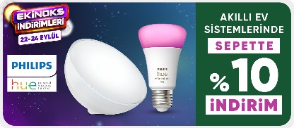 Philips Hue Akıllı Ev Sistemleri Ürünlerinde Sepette %10 İndirim