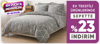 Ev Tekstili Ürünlerinde Sepette %23 İndirim