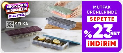 Selka Home ürünlerinde Sepette %23 net indirim