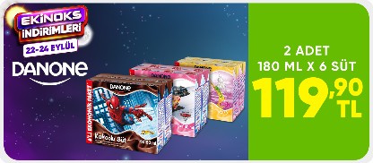 2 adet 180ML x 6 süt   119,90 TL